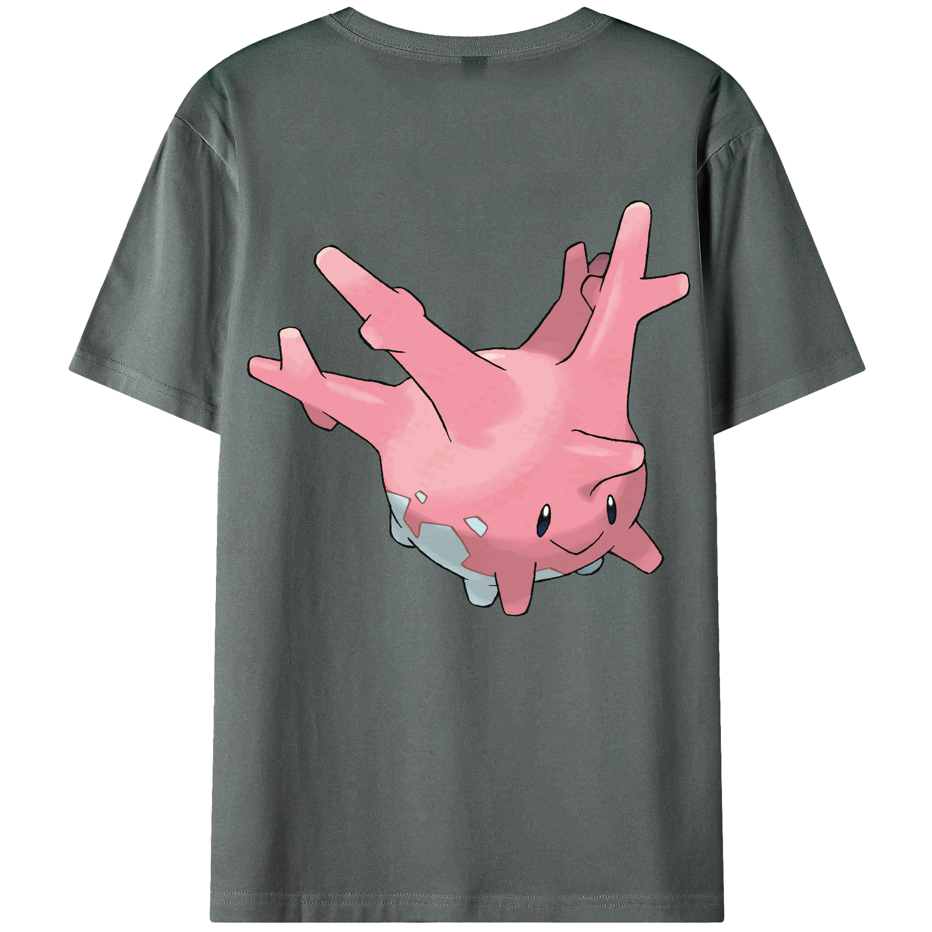 （画像用） ポケットモンスター Pokémon 綿100％ メンズ半袖Tシャツ（バックプリント） 通気性